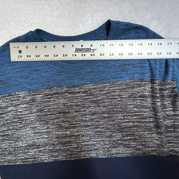 Rag and Bone Womens Blue Charcoal Striped Long Sleeve Hudson Top Small Stretch - Picture 6 of 8